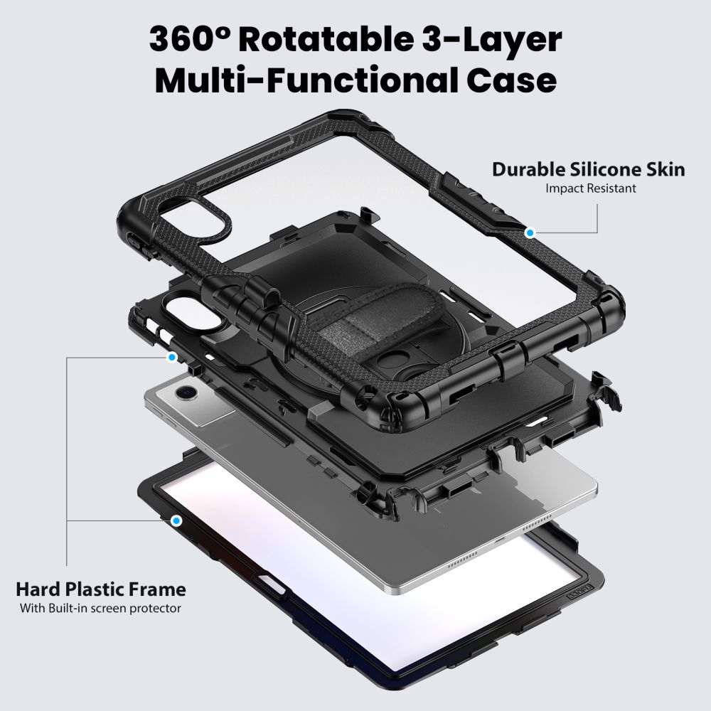 Dėklas Tech-Protect Solid 2-Set Lenovo Idea Tab / K11 Gen 2 11.0 TB-336, juodas - Image 5