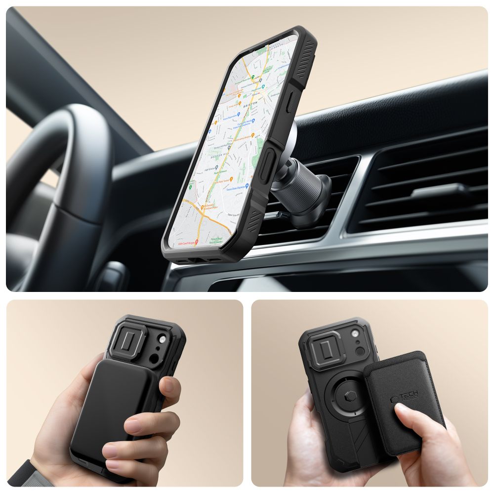 Dėklas Tech-Protect Kevlar MagSafe iPhone 17 Pro, juodas - Image 2