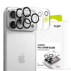 Kameros apsauginis stiklas Ringke Camera Full Cover 2 vnt. iPhone 17 Pro, juodas