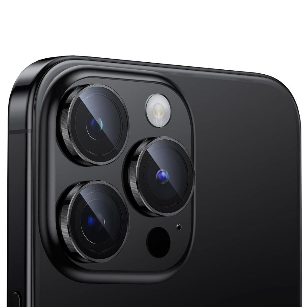 Kameros apsauginis stiklas Hofi Camring Pro+ iPhone 14 / 14 Plus / 15 / 15 Plus, juodas - Image 3