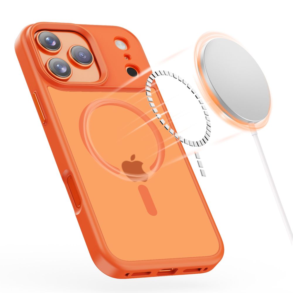 Dėklas Tech-Protect MagMat MagSafe iPhone 17 Pro Max, matinis kosminis oranžinis - Image 4