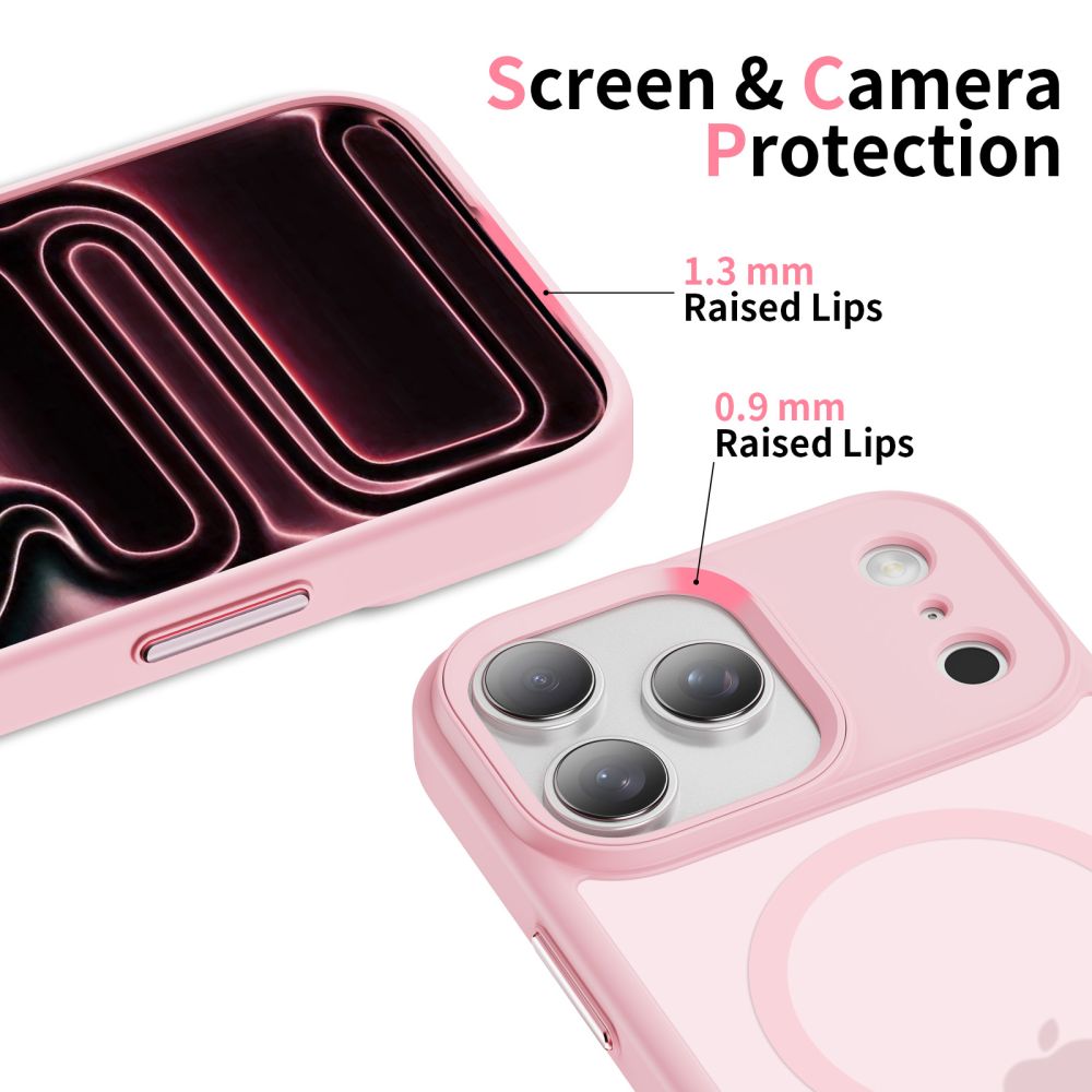 Dėklas Tech-Protect Magmat MagSafe iPhone 17 Pro, matinis rožinis - Image 4