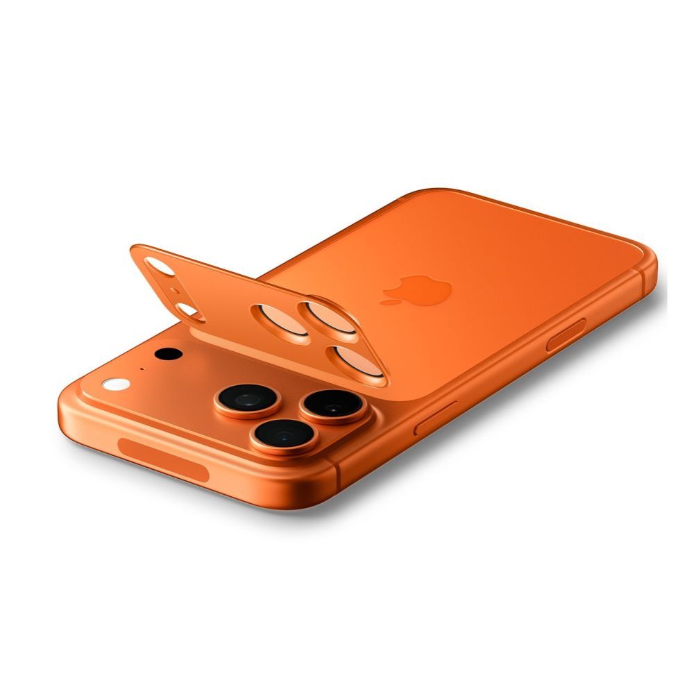 Kameros apsauginis stiklas Spigen Optik Pro XL "EZ Fit" iPhone 17 Pro Max, oranžinis - Image 4