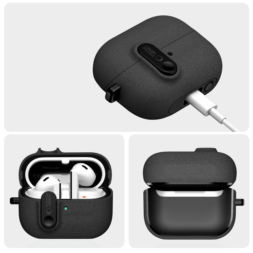 Dėklas Tech-Protect Slim Hook Samsung Galaxy Buds 3 / 3 FE / 3 Pro, juodas - Image 4