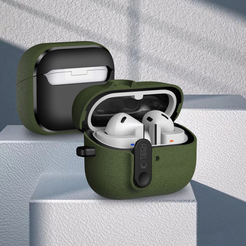 Dėklas Tech-Protect Slim Hook Samsung Galaxy Buds 3 / 3 FE / 3 Pro, alyvuogių žalias - Image 7
