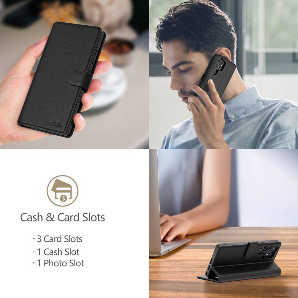 Dėklas Tech-Protect Wallet Xiaomi Poco M8 Pro / Redmi Note 15 Pro+ 5G, matinis juodas - Image 4