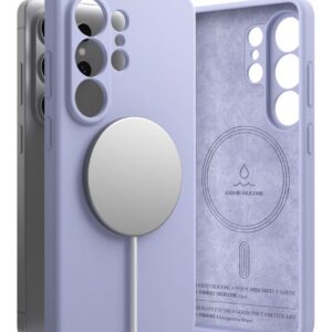 Dėklas Ringke Silicone Magnetic MagSafe Galaxy S26 Ultra, levandų spalvos