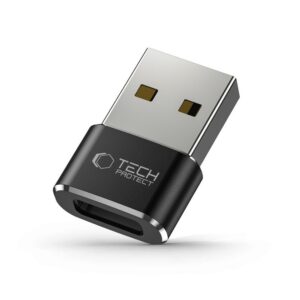 Adapteris Tech-Protect UltraBoost USB - Type-C, juodas