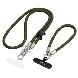 Dirželis Tech-Protect C10S Rope Crossbody & Wrist, alyvuogių žalios/titaninės spalvos