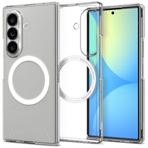 Dėklas Spigen AirSkin MagFit Samsung Galaxy Z Fold 8 Ultra, skaidrus/baltas