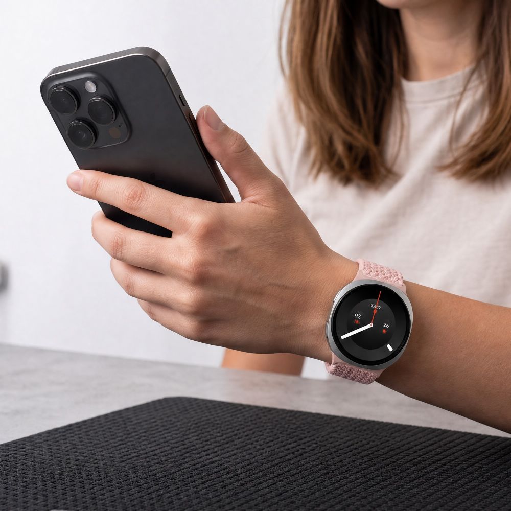 Dirželis Tech-Protect NylonMag Samsung Galaxy Watch 8 / 9 / Classic (40 / 44 / 46 mm), pilkai rožinis - Image 3