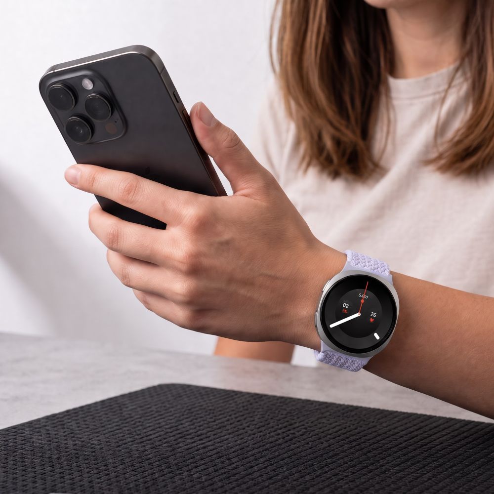 Dirželis Tech-Protect NylonMag Samsung Galaxy Watch 8 / 9 / Classic (40 / 44 / 46 mm), melsvai violetinis - Image 3