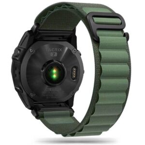 Dirželis Tech-Protect Nylon Pro, Garmin Fenix 5 / 6 / 6 Pro / 7 / 8 / 8 Pro (47 mm) / E, žalias