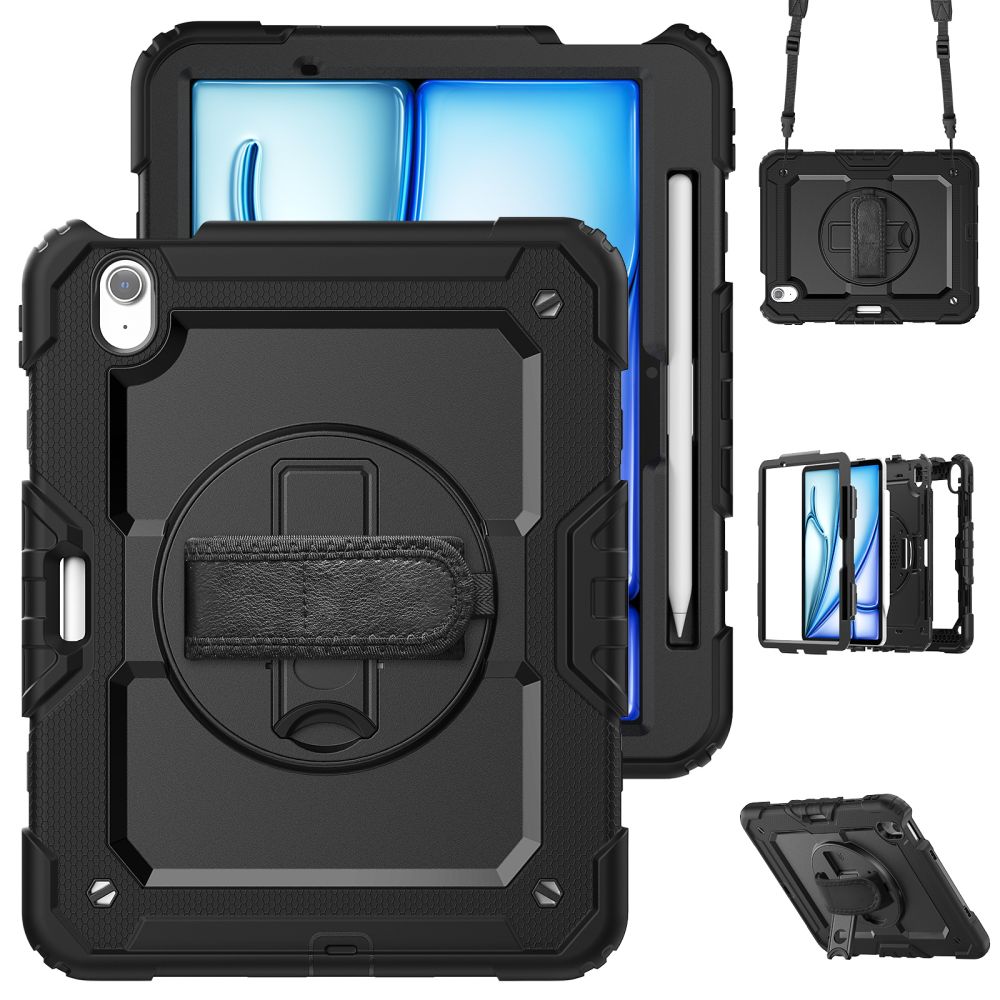 Dėklas Tech-Protect Solid 2-Set iPad Air 11" 6 / 7 / 8 / 2024-2026, juodas - Image 5