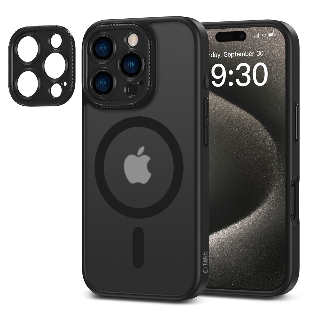Dėklas Tech-Protect MagCam MagSafe iPhone 16 Pro, matinis juodas - Image 2