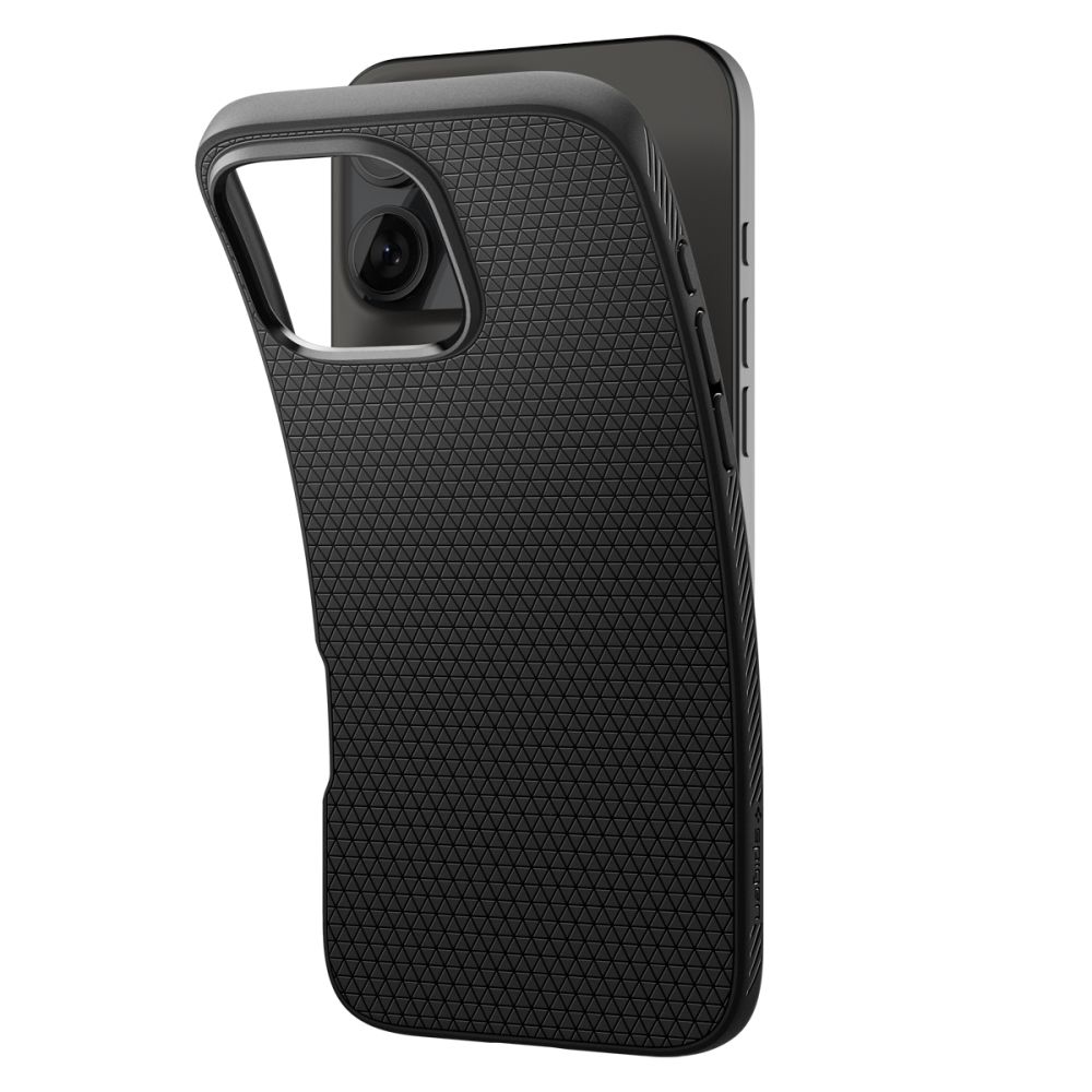 Dėklas Spigen Liquid Air iPhone 16 Pro, matinis juodas - Image 5