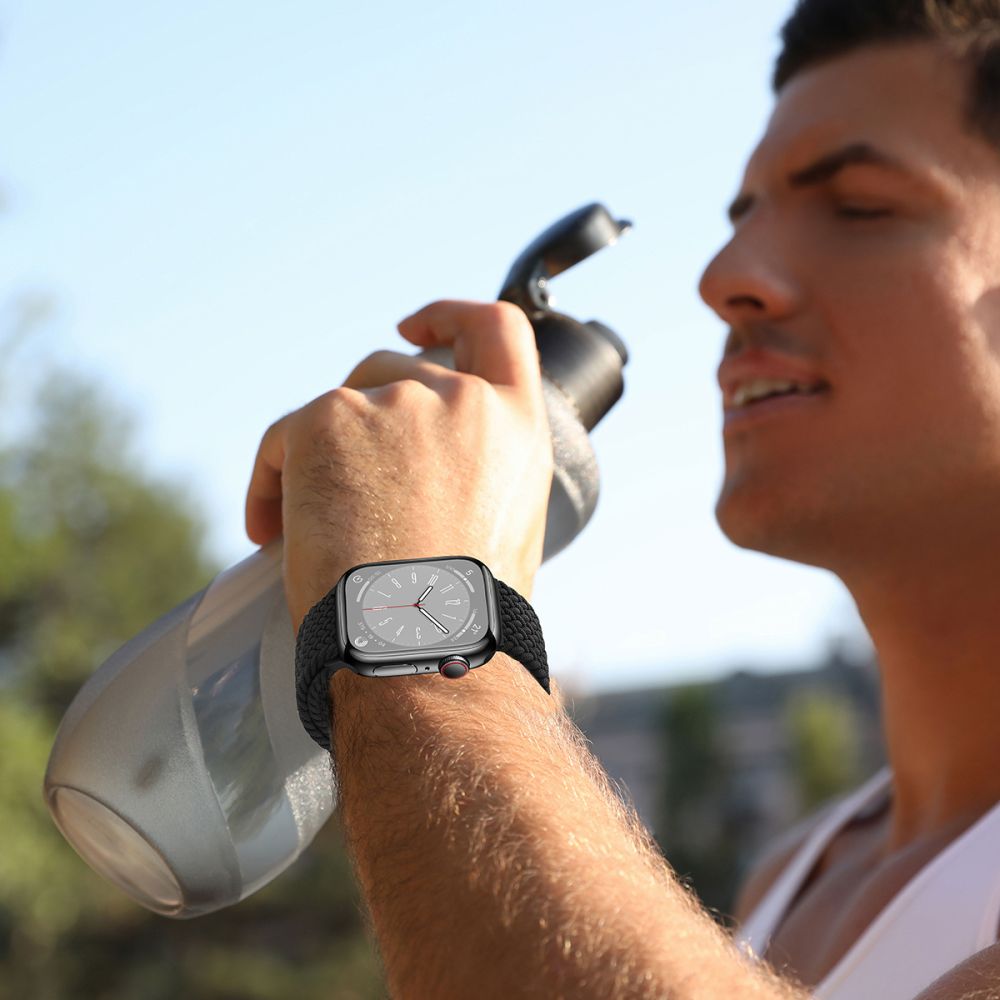 Dirželis Tech-Protect Nylonmag Apple Watch 8/9/10/11/SE (40/41/42 mm), pilkai rožinis - Image 4