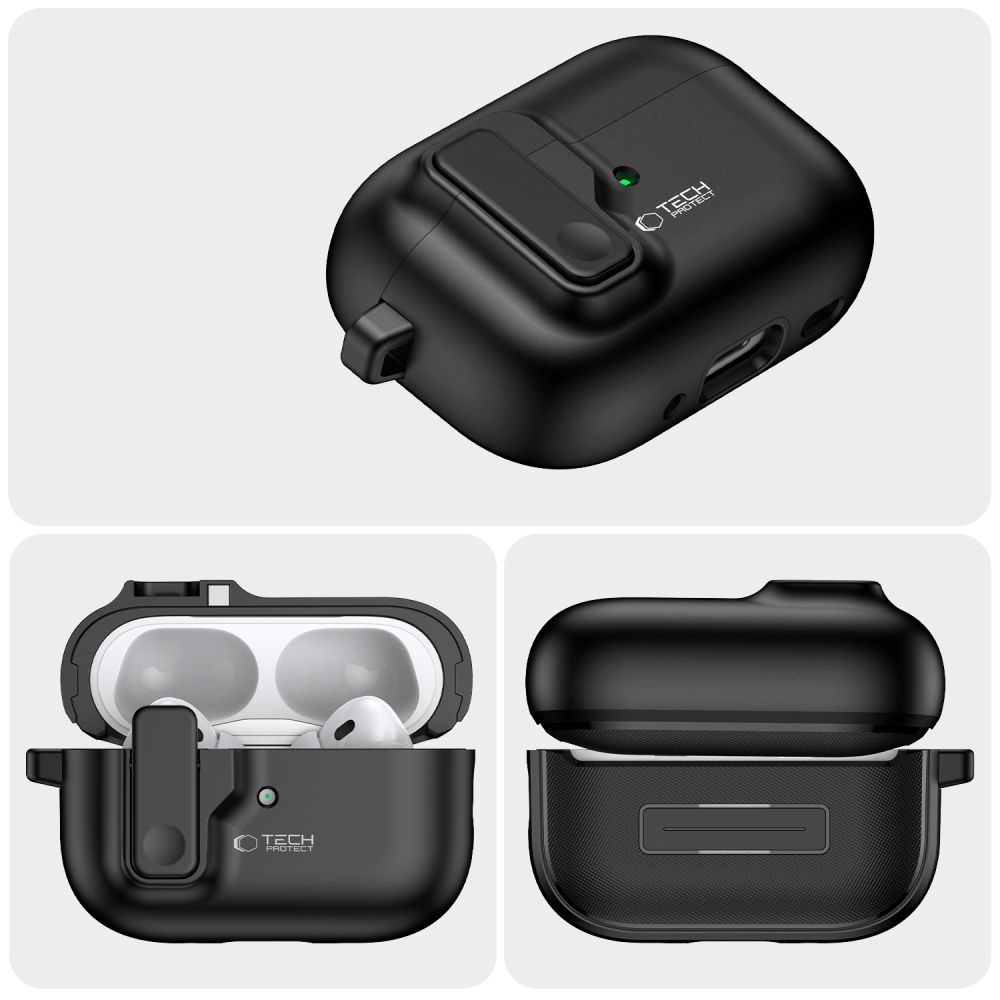 Dėklas Tech-Protect Slim Hook Apple AirPods Pro 1 / 2, juodas - Image 3