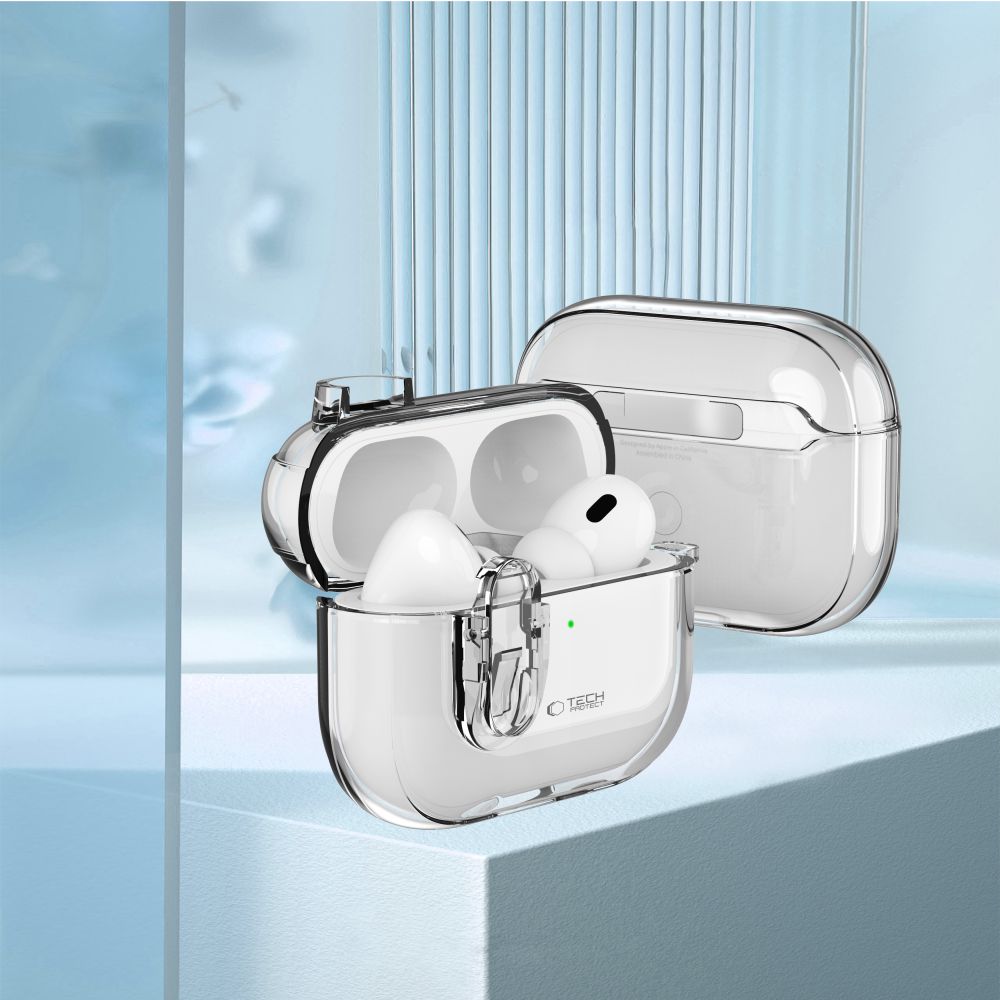Dėklas Tech-Protect Slim Hook Apple AirPods Pro 1 / 2, skaidrus - Image 4