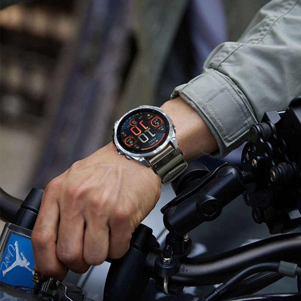 Dirželis Tech-Protect Nylon Classic Garmin Fenix 5X / 5X Plus / 6X / 6X Pro / 7X / 8 / 8 Pro (51 mm), alyvuogių žalias - Image 3