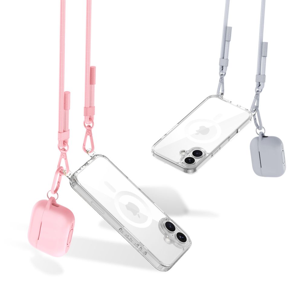Dėklas Tech-Protect FlexAir Chain MagSafe iPhone 16, pilkas ir rožinis - Image 5