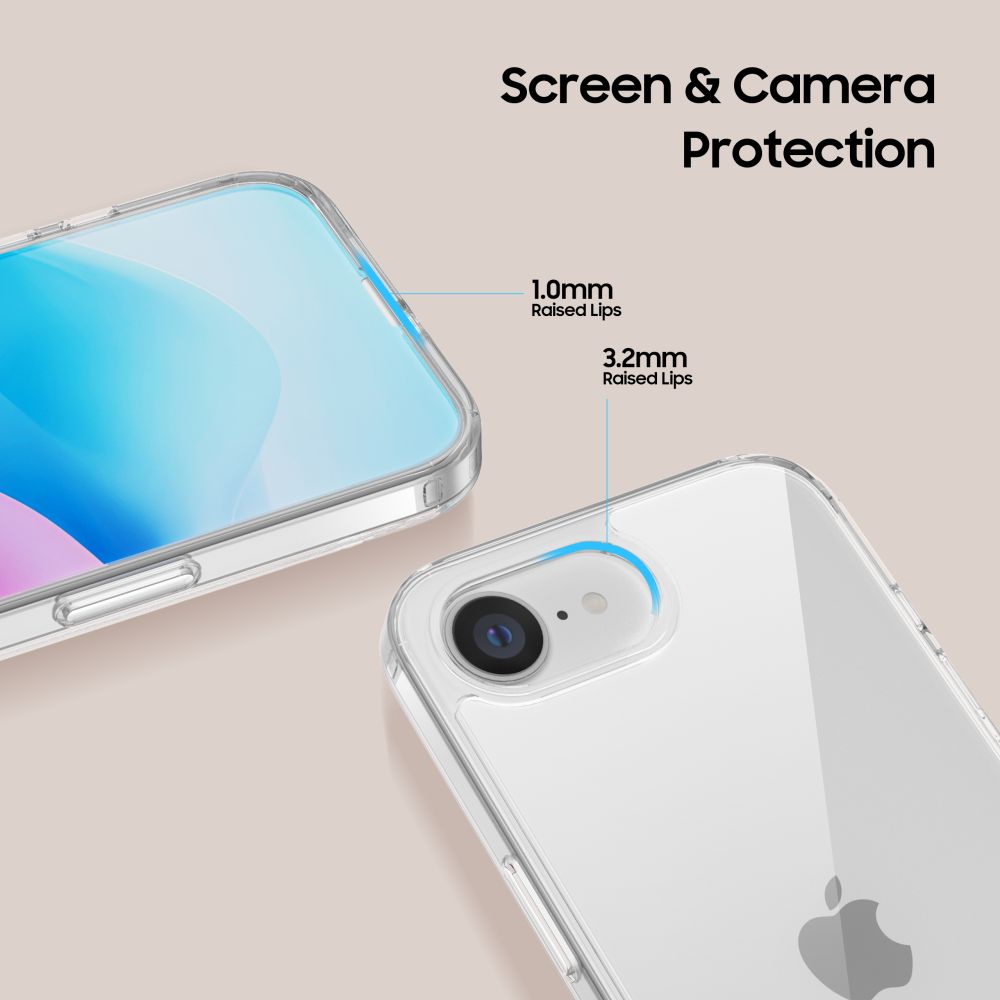 Dėklas Tech-Protect FlexAir Hybrid iPhone 16E / 17E, skaidrus - Image 3