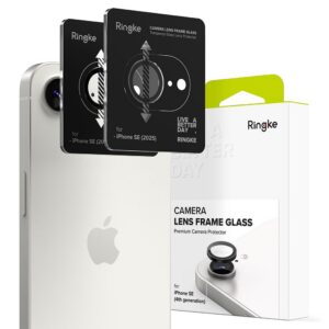 Kameros apsauginis stiklas Ringke Camera Frame Protector iPhone 16e / 17e, 2 vnt., juodas