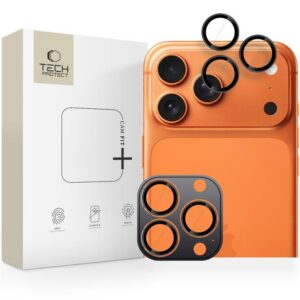 Kameros apsauginis stiklas Tech-Protect Camring Fit+ iPhone 14 Pro / 14 Pro Max / 15 Pro / 15 Pro Max / 16 Pro / 16 Pro Max / 17 Pro / 17 Pro Max, juodas