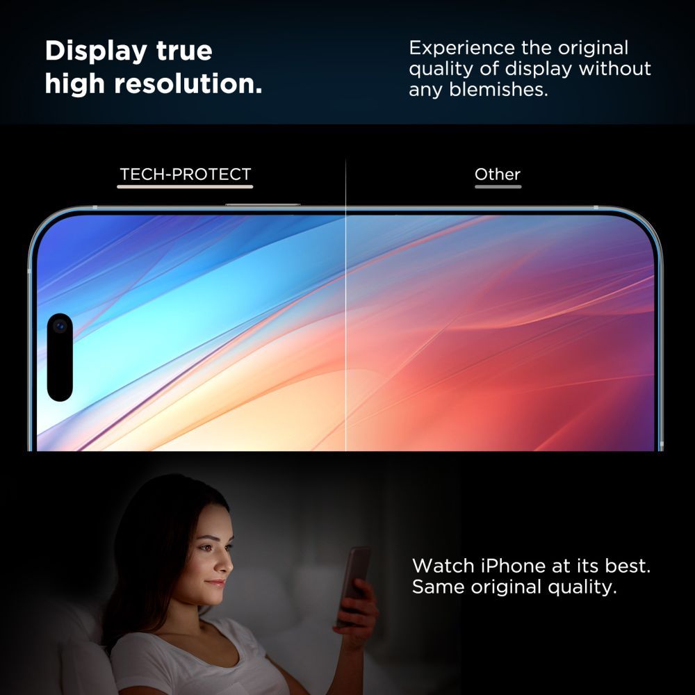 Apsauginis stiklas Tech-Protect Quick Set+ iPhone 15 Pro, 2 vnt. - Image 4