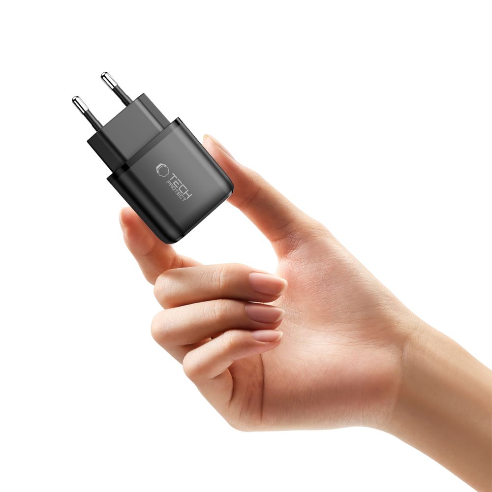 Tinklo įkroviklis Tech-Protect NCA20 2 prievadų PD 20W / QC3.0, juodas - Image 5