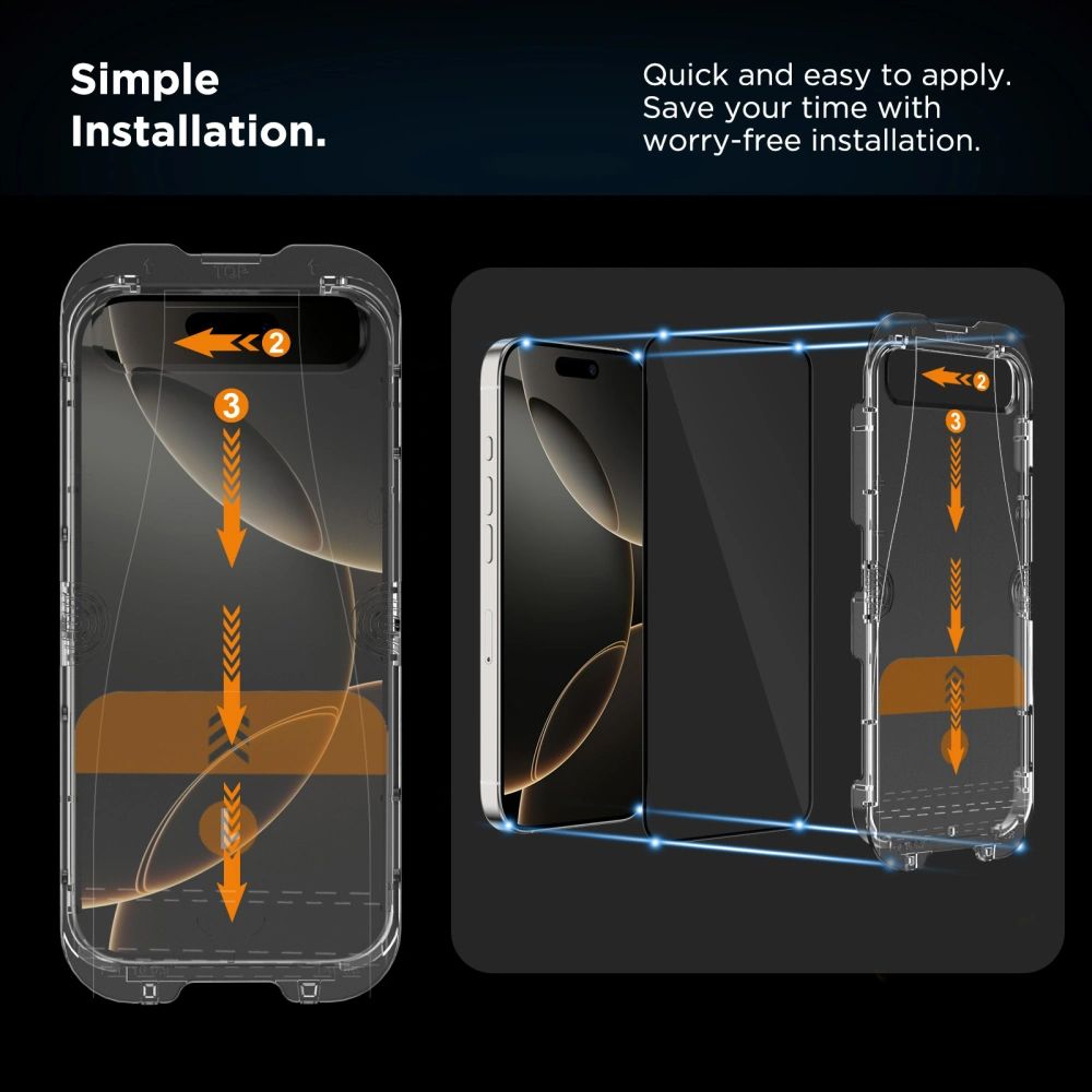 Privatumo apsauginis stiklas Tech-Protect Quick Set Spy+ iPhone 15 / 16, 2 vnt. - Image 7