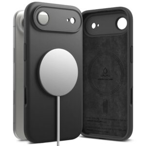 Dėklas Ringke Silicone Magnetic MagSafe iPhone Air, juodas