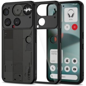 Dėklas Tech-Protect MagMat Nothing Phone 3, juodas/skaidrus