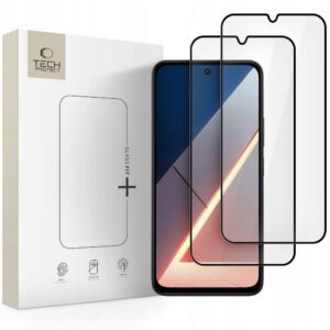 Apsauginis stiklas Tech-Protect Glass Fit+ Xiaomi Poco M7, 2 vnt., juodas