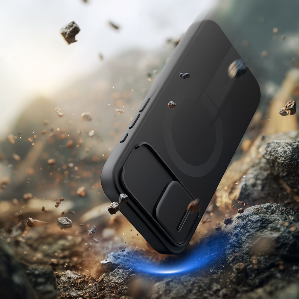 Dėklas Tech-Protect Kevlar Aura MagSafe iPhone 16e / 17e, juoda-oranžinė - Image 4