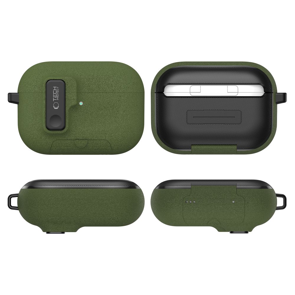 Dėklas Tech-Protect Slim Hook Apple AirPods Pro 3, alyvuogių žalias - Image 5