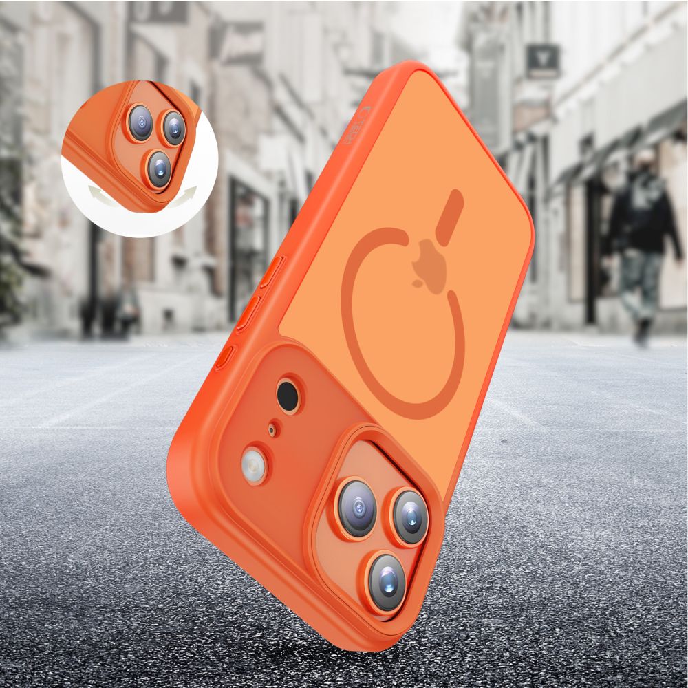 Dėklas Tech-Protect MagMat MagSafe iPhone 17 Pro Max, matinis kosminis oranžinis - Image 5