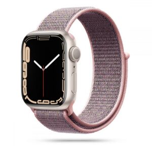 Dirželis Tech-Protect Nylon Apple Watch 8 / 9 / 10 / 11 / SE (40 / 41 / 42 mm) Rožinio Smėlio