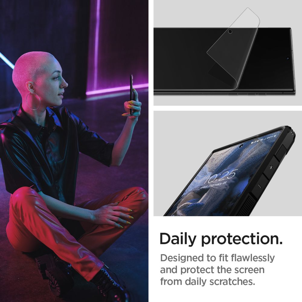 Apsauginė plėvelė Spigen Neo Flex Galaxy S23 Ultra, 2 vnt., skaidri - Image 6