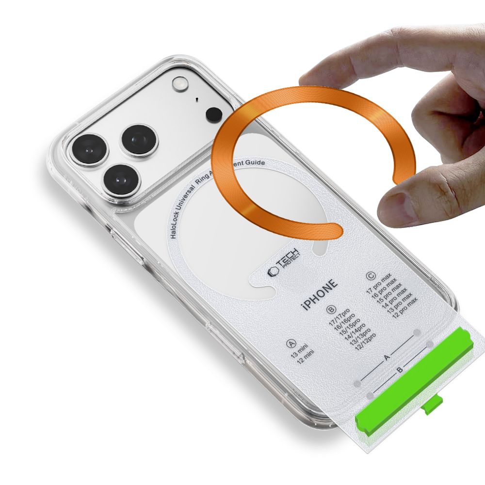Magnetinis žiedas Tech-Protect MMP-210 MagSafe, 2 vnt., juodas ir oranžinis - Image 5