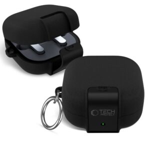Dėklas Tech-Protect Slim Hook Samsung Galaxy Buds 4 / Buds 4 Pro, juodas