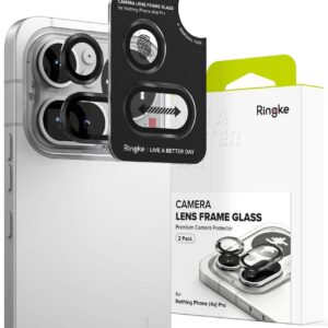 Kameros apsauginis stiklas Ringke Camera Frame Protector, 2 vnt., Nothing Phone 4a Pro, juodas