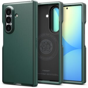Dėklas Spigen Tough Armor Pro MagSafe Galaxy Z Fold 8 Ultra, žalias