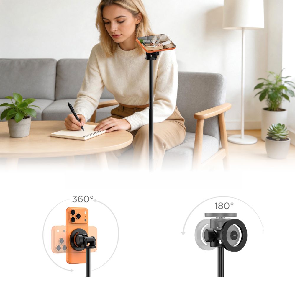 Selfie lazda Tech-Protect L03S MagSafe Bluetooth Tripod, juoda - Image 5