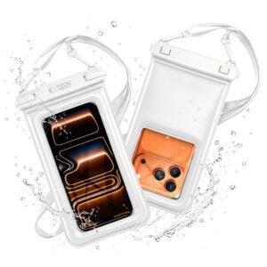 Dėklas Tech-Protect UWC7 Universal Waterproof, baltas