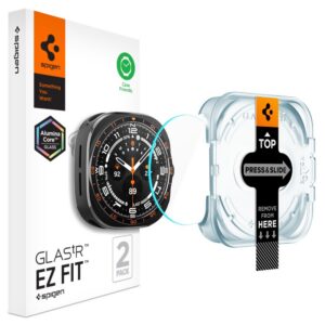 Apsauginis stiklas Spigen Glas.tR EZ Fit AC Samsung Galaxy Watch Ultra 2 2026 (47 mm), 2 vnt., skaidrus