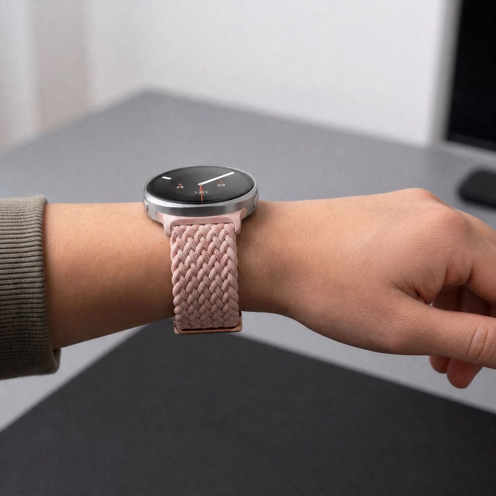 Dirželis Tech-Protect NylonMag Samsung Galaxy Watch 8 / 9 / Classic (40 / 44 / 46 mm), pilkai rožinis - Image 4