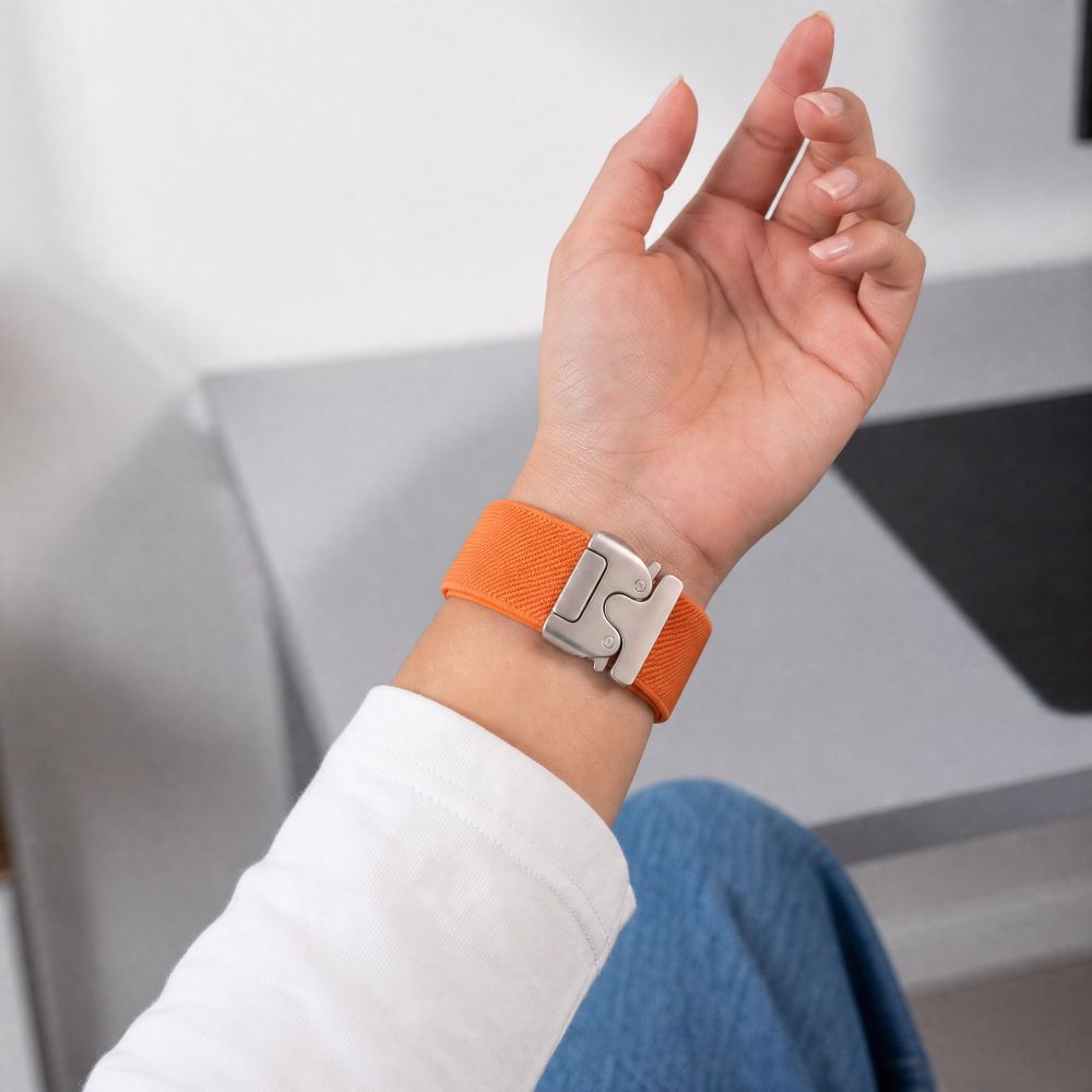 Dirželis Tech-Protect Nylon Clasp Samsung Galaxy Watch 8 / 9 / Classic (40 / 44 / 46 mm), oranžinis - Image 4