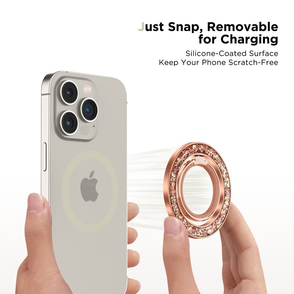 Laikiklis Tech-Protect MMR200 Magnetic MagSafe Phone Ring, rausvo aukso spalvos - Image 3