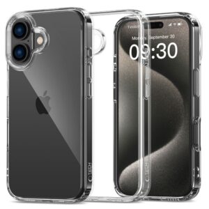 Dėklas Tech-Protect Flexair Hybrid iPhone 16, skaidrus
